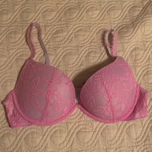 Aerie Sexy Pink Lace Push-up Bra